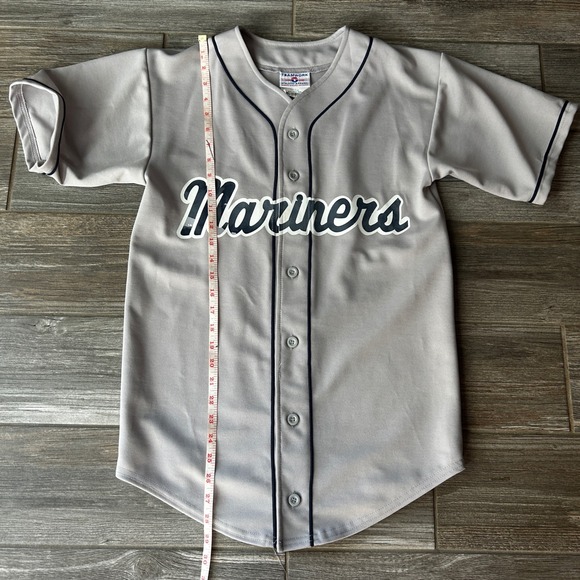 Vintage Teamwork Mariners‎ Baseball Jersey Gray Youth Size (34-36) - Picture 2 of 4